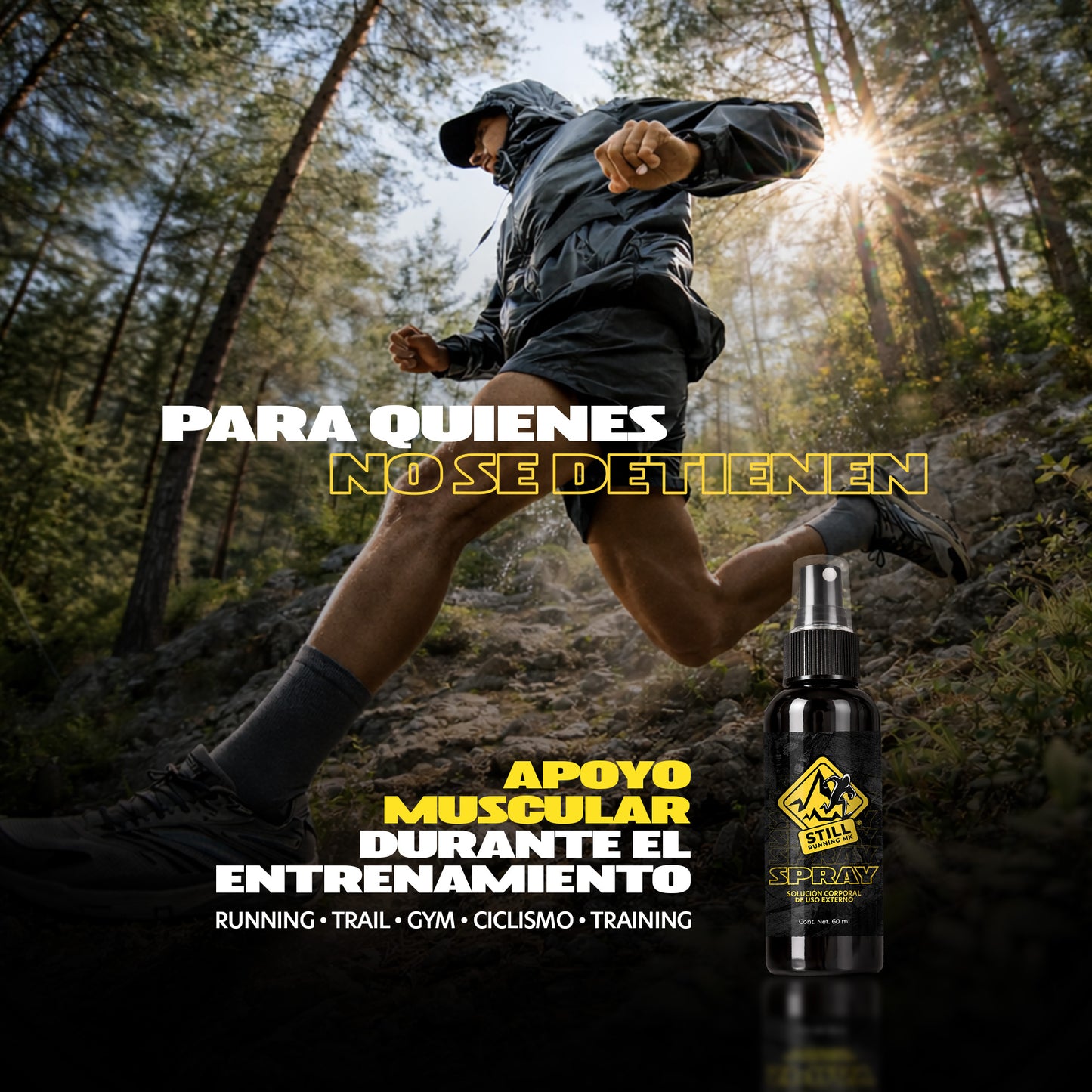 10 Spray Corporal de uso externo Still Running MX 60 ml