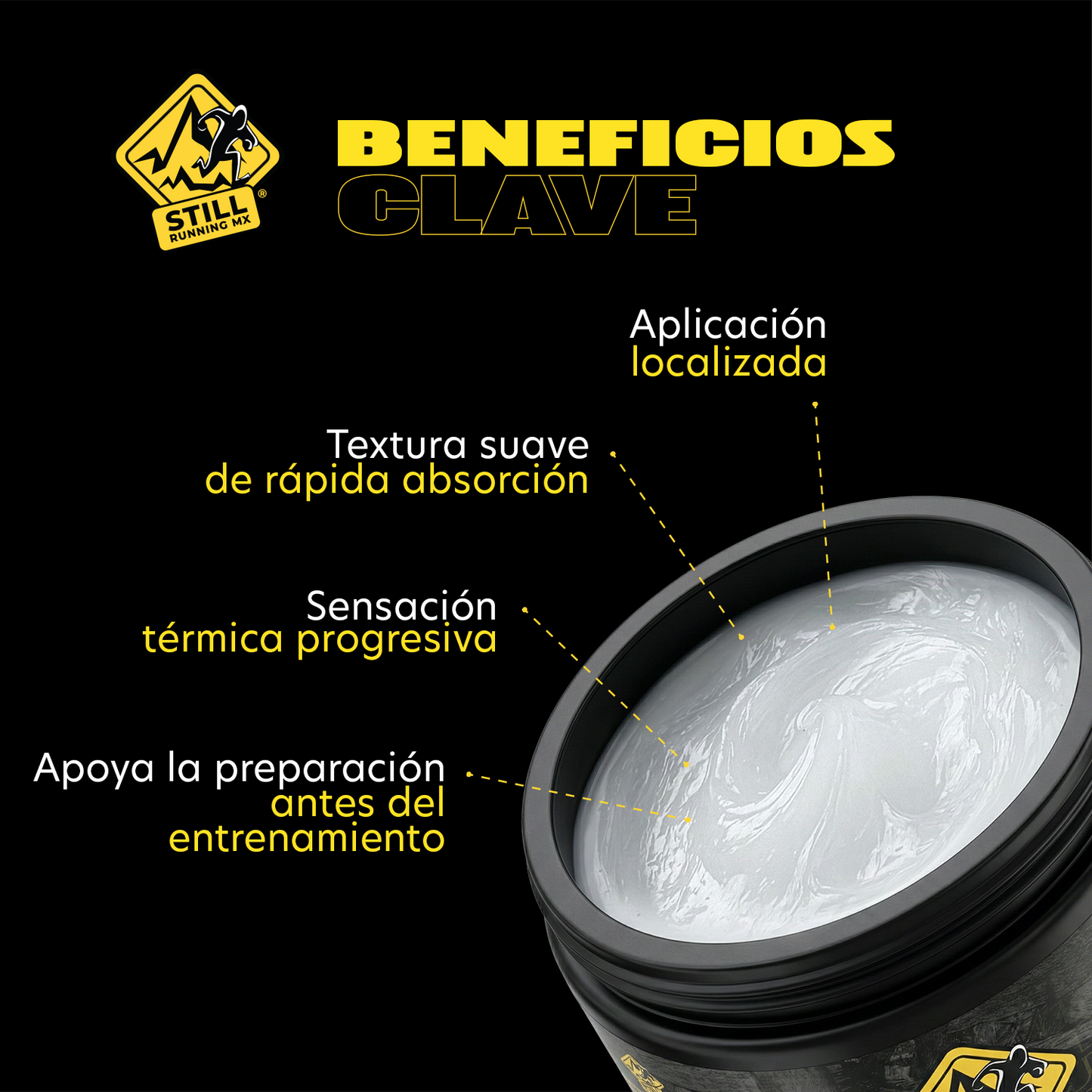 Still Running MX Linimento Deportivo Pre-Run Activación Muscular Antes de Entrenar 120g
