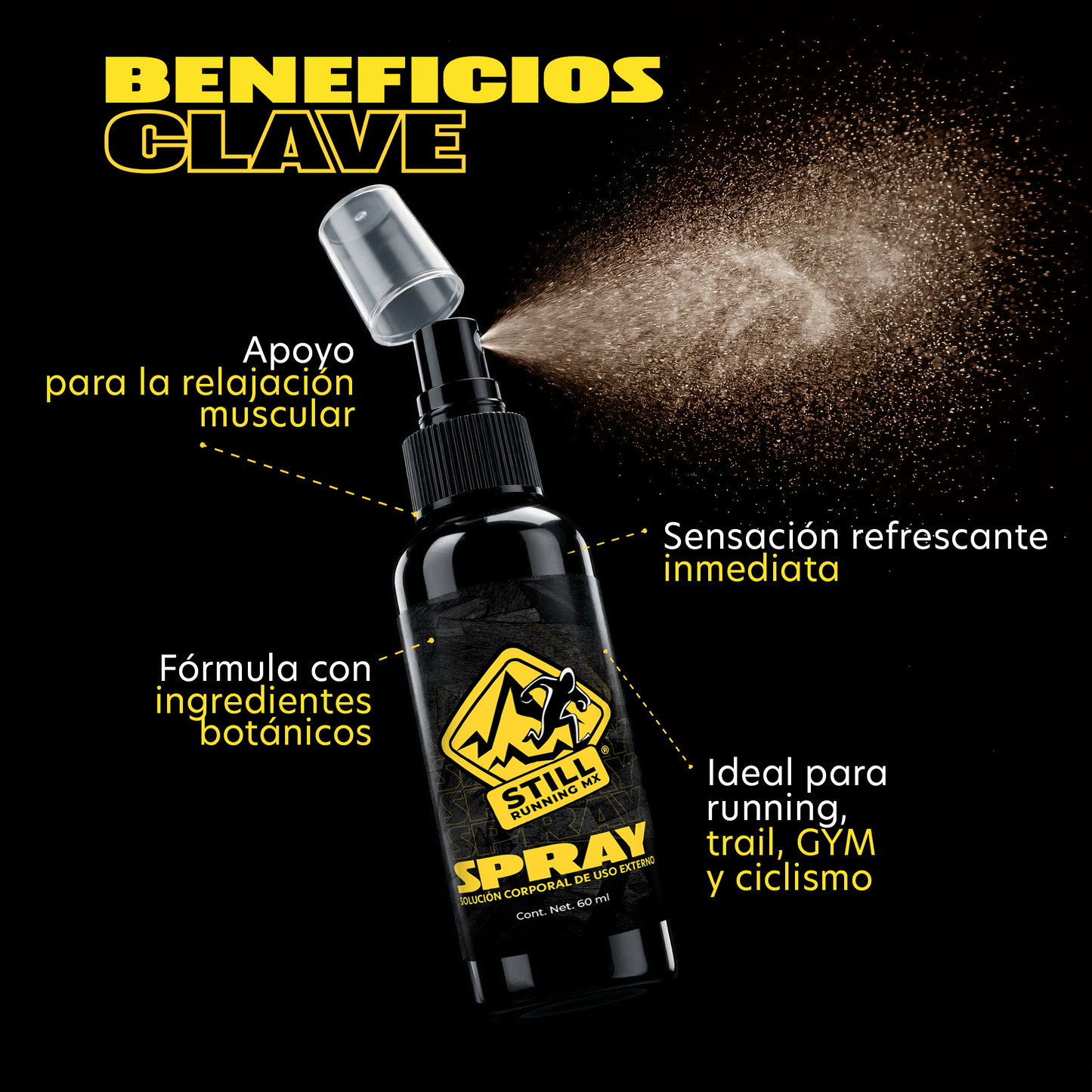 Spray Corporal de uso externo Still Running MX 60 ml