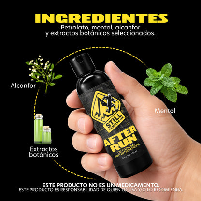 After Run Still Running MX | Gel Corporal Refrescante de Recuperación Muscular 120 ml
